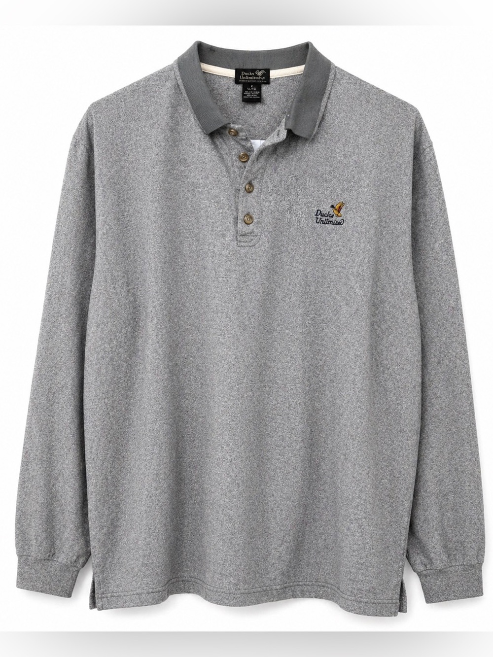 Ducks Unlimited Polo Shirt Mens XL Gray|Embroidered Logo Outdoor Hunting Casual